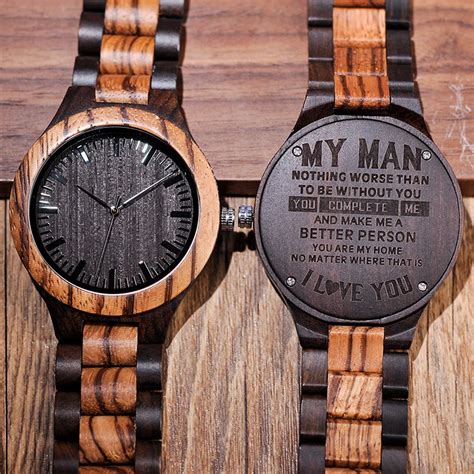 engravable wooden watches